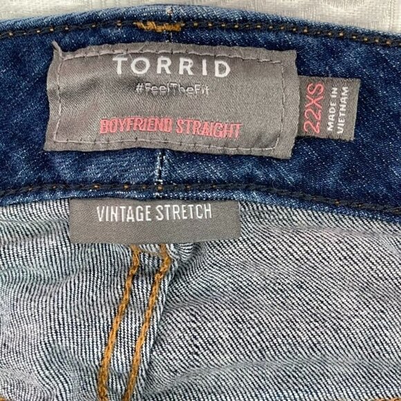 Torrid SIZE 22XS Vintage Stretch Boyfriend Straight Stonewashed Denim Jeans - Picture 3 of 5